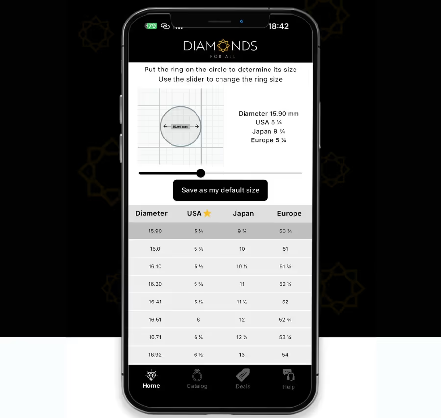 Pocket 7 popular ring size measuring apps on phones