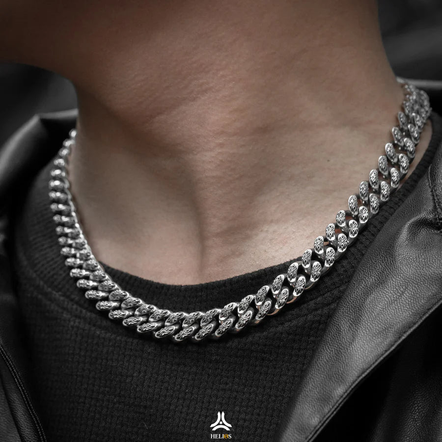 Men's silver chain necklace: Men's style