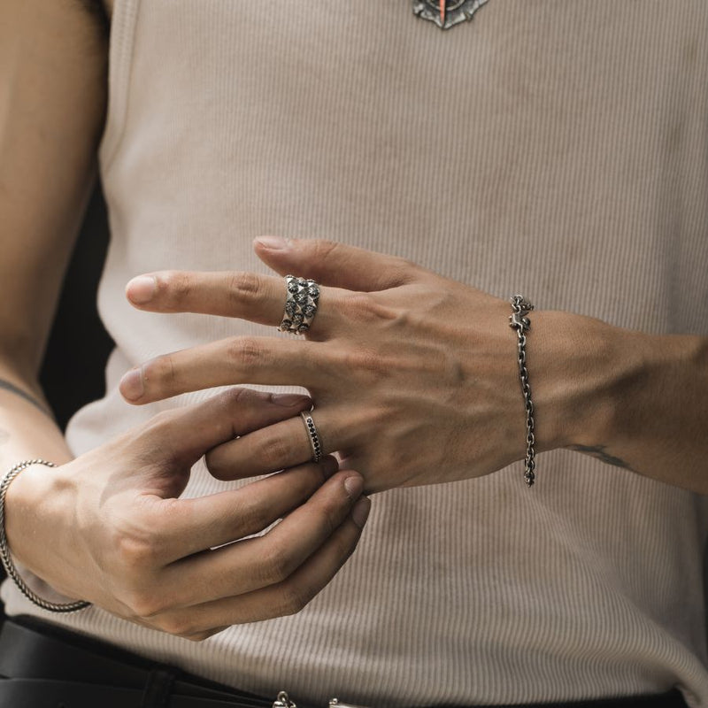 Simple, stylish, and individual plain silver rings for men