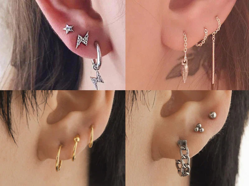 5 cách mix khuyên tai 2 lỗ đẹp, phong cách
